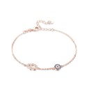 Pulsera de cadena de mujer con circonitas 7