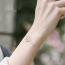 Pulsera de cadena de mujer con circonitas 3