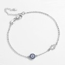 Pulsera de cadena de mujer con circonitas 2