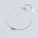 Pulsera de cadena de mujer con círculo 4