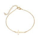 Pulsera de cadena de mujer con cruz 4