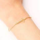 Pulsera de cadena de mujer con cruz 3