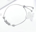Pulsera de cadena de mujer con flores 4