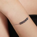 Pulsera de cadena de mujer con flores 2
