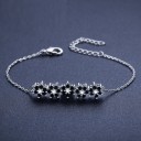Pulsera de cadena de mujer con flores 4