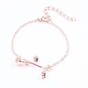 Pulsera de cadena de mujer con rosa 2