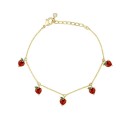 Pulsera de cadena para mujer con colgantes de frutas 10