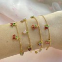Pulsera de cadena para mujer con colgantes de frutas 2