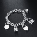 Pulsera de cadena para mujer con colgantes 4