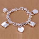 Pulsera de cadena para mujer con colgantes 5