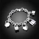 Pulsera de cadena para mujer con colgantes 6