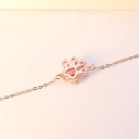Pulsera de cadena para mujer con forma de pata de perro 4