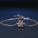 Pulsera de cadena para mujer con huella de perro H177 4