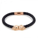 Pulsera de calavera trenzada para mujer 4