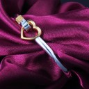 Pulsera de corazón macizo para mujer 3