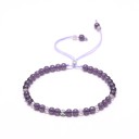 Pulsera de cuentas de amatista para mujer 1