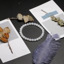 Pulsera de cuentas de piedra lunar para mujer 1