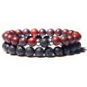 Pulsera de cuentas para hombre 2 piezas H593 5