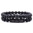 Pulsera de cuentas para hombre 2 piezas J109 1
