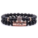 Pulsera de cuentas para hombre 2 piezas J109 2
