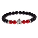 Pulsera de cuentas para hombre con casco 3