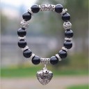 Pulsera de cuentas para mujer con corazón 2