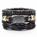 Pulsera de cuero para hombre 3 piezas 2