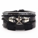 Pulsera de cuero para hombre 3 piezas 7