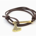 Pulsera de cuero para hombre con hacha 11
