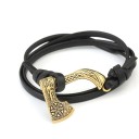 Pulsera de cuero para hombre con hacha 19