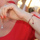 Pulsera de hilo para mujer con cuentas P27 3