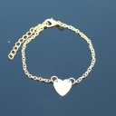 Pulsera de mujer bañada en oro - Corazón 5
