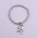 Pulsera de mujer con bolas y colgante H566 12