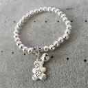 Pulsera de mujer con bolas y colgante H566 2