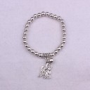 Pulsera de mujer con bolas y colgante H566 7
