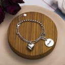 Pulsera de mujer con corazón y carita sonriente 4