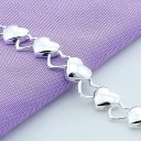 Pulsera de mujer con corazones en cierre americano 3