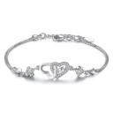 Pulsera de mujer con corazones y piedras conectadas H416 6