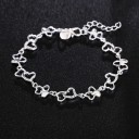 Pulsera de mujer con corazones y piedras conectadas 3