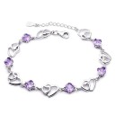Pulsera de mujer con corazones y piedras. 1