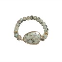 Pulsera de mujer con cuentas y piedra 3