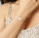 Pulsera de mujer con gato y cristal. 2