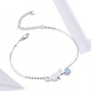 Pulsera de mujer con gato y cristal. 3