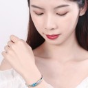 Pulsera de mujer con piedra azul 5