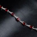 Pulsera de mujer con piedras rojas 2