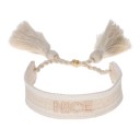 Pulsera de punto para mujer con inscripción 7