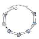 Pulsera doble de mujer con cubos 1