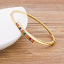 Pulsera maciza de mujer con piedras H545 1