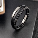 Pulsera multicapa para hombre H520 3