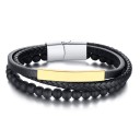 Pulsera multicapa para hombre H520 9